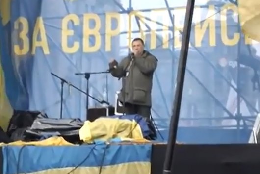 Виступ журналіста Петра Кобевка на Євромайдані у Києві