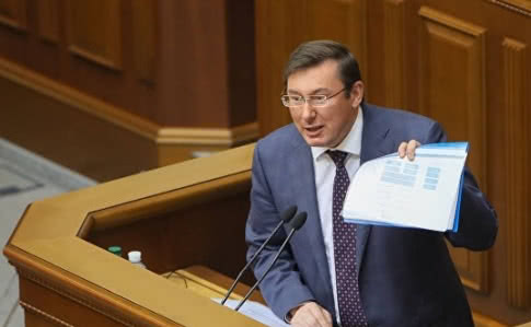 Луценко заявив про відставку з посади Генпрокурора України