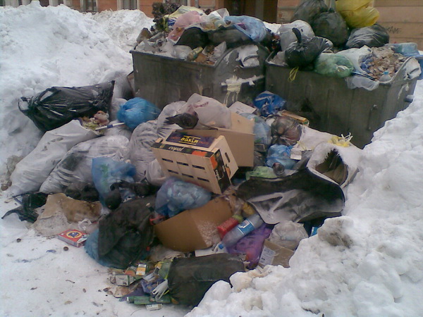 З Чернівців не вивозять сміття (фото)