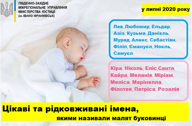 Ємануєл, Кайра, Марінелла  та інші: у липні на Буковині свідоцтва про народжння отримали 786 новонароджених