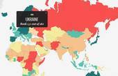 Россия вошла в десятку самых опасных стран, Украина на 12-м месте