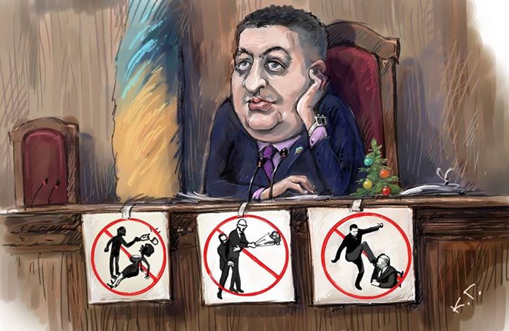 В сети набирает популярность карикатура на драки в Раде