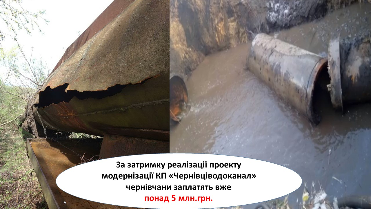 За затримку проекту модернізації водоканалу чернівчани заплатять вже понад 5 млн грн 