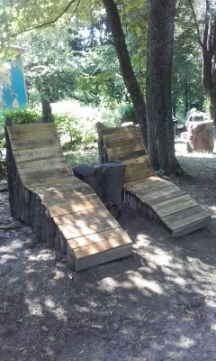 У Чернівцях з повалених дерев зробили лежаки  