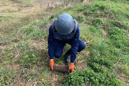 Артилерійський снаряд часів І Світової війни виявив місцевий мешканець у селі Кам’яна 