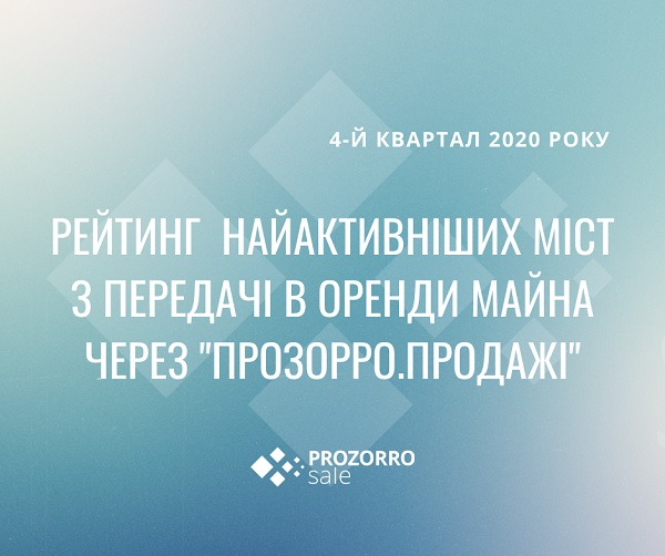 Чернівці не потрапили у ТОП-5 українських міст, де найактивніше здавали майно в оренду через «Прозорро.Продажі»