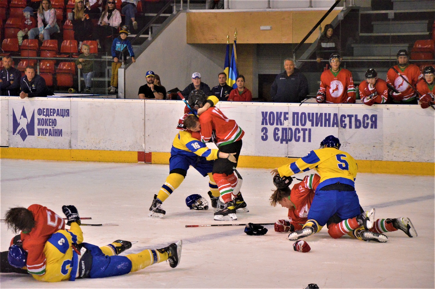 Відповіли за п***сов: українські хокеїсти побили угорців, які образили їх, фото