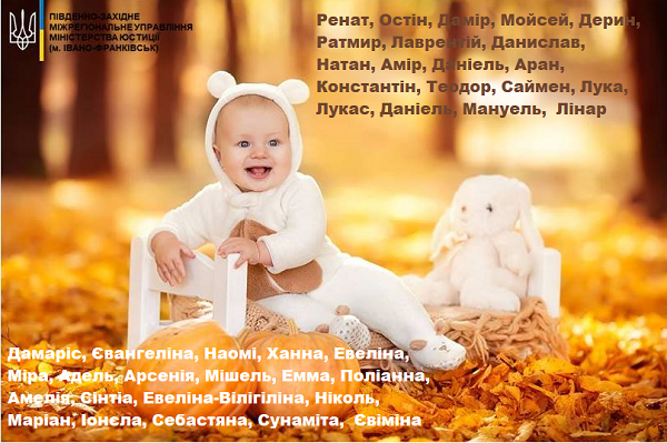 Евеліна-Вілігіліна, Крісіана, Некторіе, Савємій, Антоніо-Флорін, Александр-Козмін та інші екзотичні і традиційні імена, які буковинці обирали для своїх малят цієї осені 