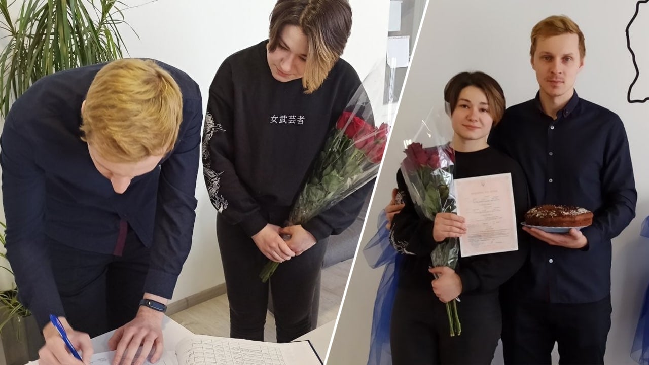 Двічі біженці від російської навали -  2014 року з Донецька, а 2022 - з Ірпеня побралися на Буковині  