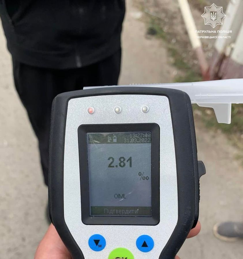 На дорогах Буковини за період воєнного стану виявили 159 нетверезих водіїв