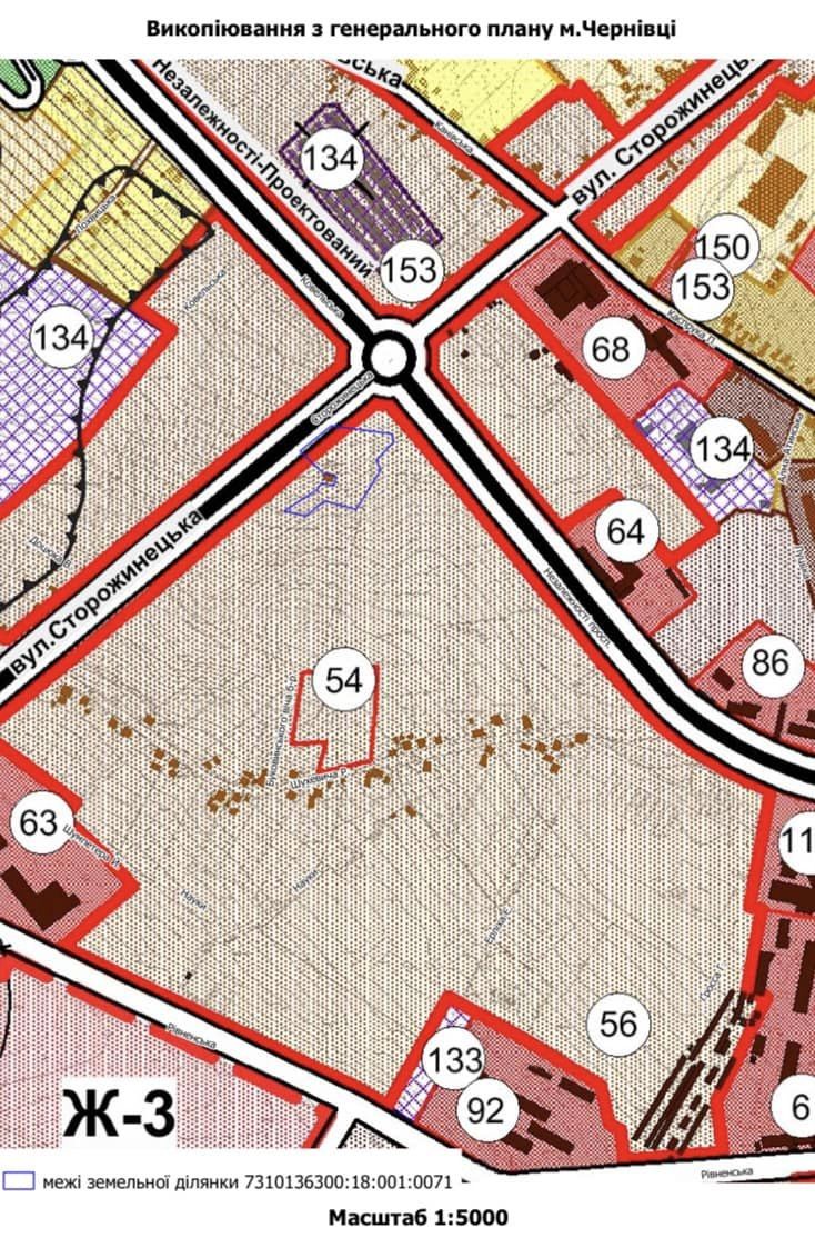 У Клічука виставили на продаж 0,6739 га чернівецької землі на проспекті Незалежності, 141