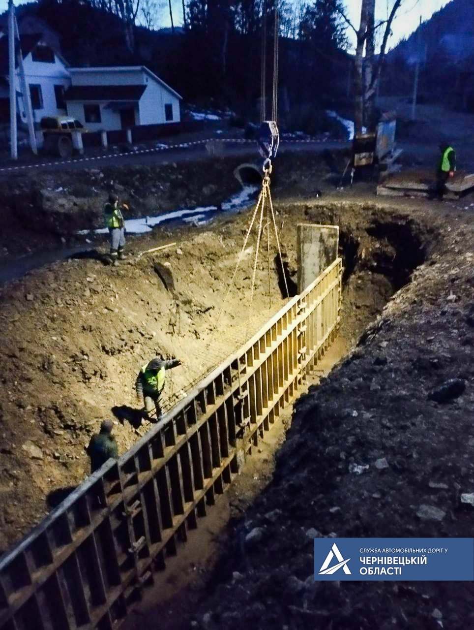 Перша з дев'яти запланованих підпірних стінок на під’їзді до пункту пропуску «Шепіт» готова на 75%