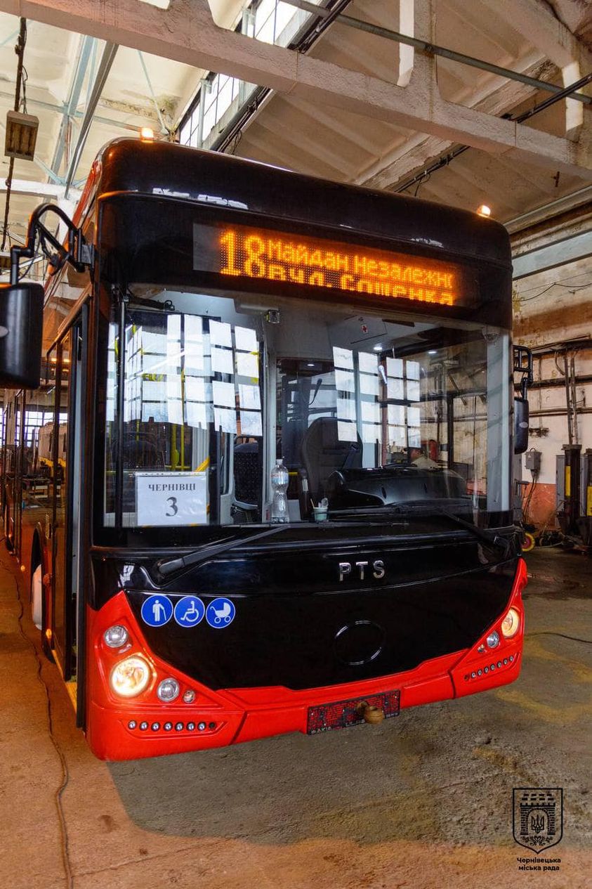 П'ять нових тролейбусів, які вже до квітня з'являться у Чернівцях, перевозитимуть пасажирів на маршруті номер 2