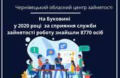 На Буковині у 2020 році  за сприяння служби зайнятості роботу знайшли майже 9 тисяч буковинців  