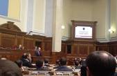 Во время выступления Яценюка в ВР запретили показывать оппозиционную презентацию
